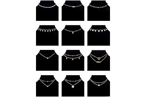 Chain Gold Bead Necklace Set 12pcs