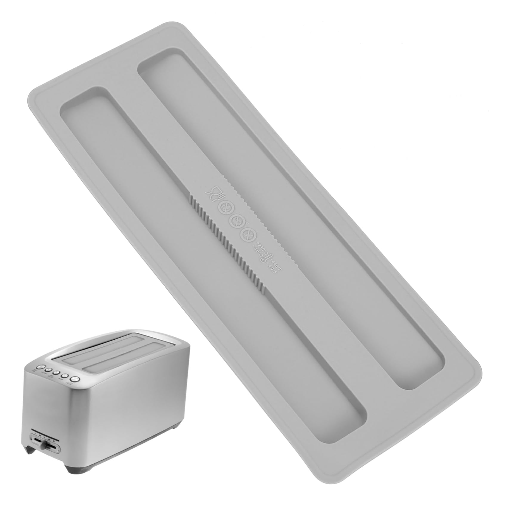 VALICLUD Silicone Toaster Cover for Bread Maker Upper Lid Easy to Clean Protective Cover for Kitchen Appliances Grey