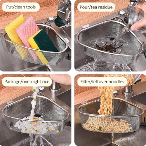 Colador de malla para fregadero de acero inoxidable miniatura 3