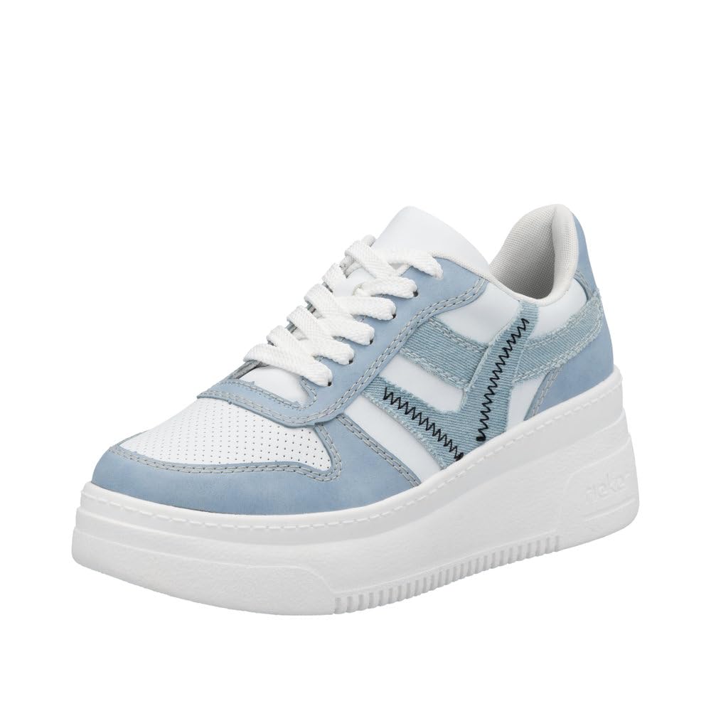 Rieker Women's M7815 Low Trainers, Blue, 6.5 UK