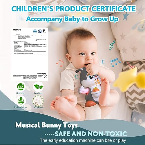 MOONTOY Easter Bunny Musical Toy for 1 +Year Old, Baby Crawling Toys 6 to 12 Months, Baby Easter Gifts for Girls Boys Dancing Toys for 6 7 8 9 10 12 18 Months, Baby Easter Basket Stuffers by MOONTOY - Image 5