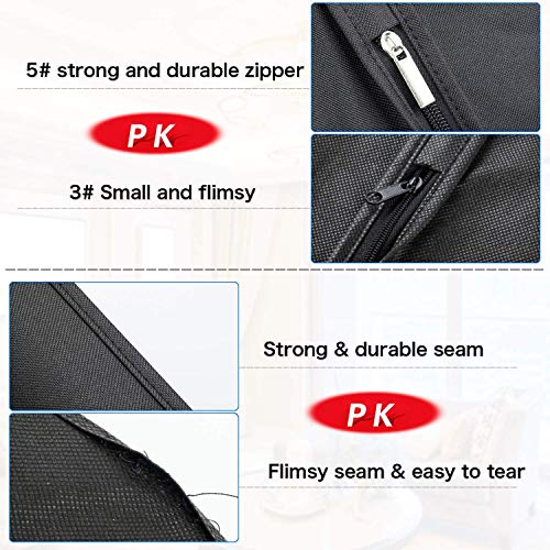 Zilink Garment Bag Suit Bags for Men Closet Storage 8pcs with Clear Window Dust Proof Dress Cover Bags for Suit, Coat, Jacket, Dress Clothes Storage