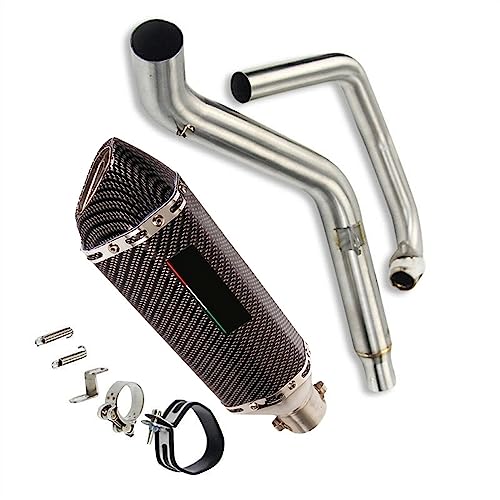 Silenciador de 51mm con deflectores y tubo de enlace central para motos CB190F y CB190R