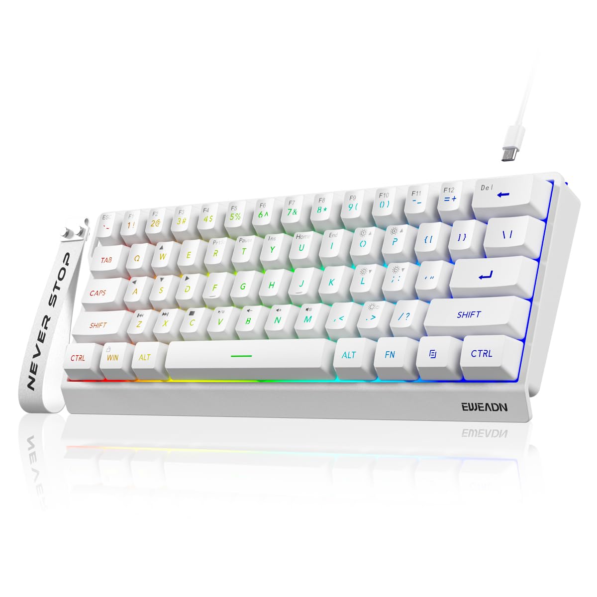 Amazon.com: SEUNKWANG F61 60% Gaming Keyboard Wired, RGB Backlit