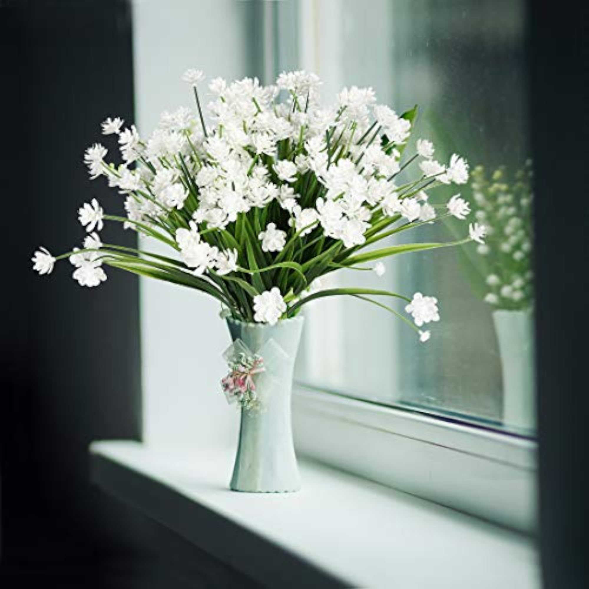 8 Bundles UV Resistant Artificial Greenery for Wedding & Home