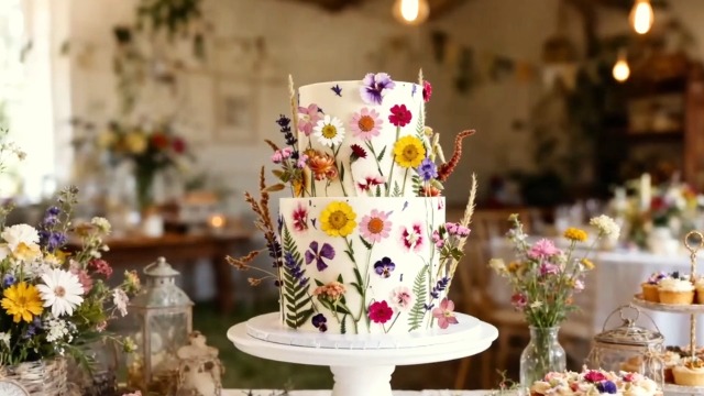 60 Decorazioni Torta Commestibili Fiori Di Ciliegio – Topper In Carta Ostia 3 Stili Per Matrimoni, Compleanni E Baby Shower