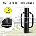 Fumingpal T Post Driver - 12LB Fence Post Driver Heavy Duty Hand Post Pounder with Handle Black Steel Rammer for U Fence Post Wooden Post Hole Diggers,Black