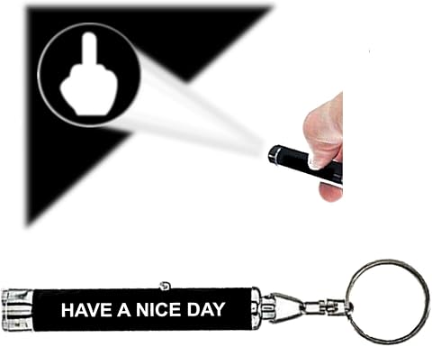 Middle Finger LED Keychain