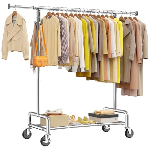 Raybee Clothes Rack 450 LBS Capacity, Clothes rack for Hanging Clothes, 75' Extra Wide Heavy Duty...