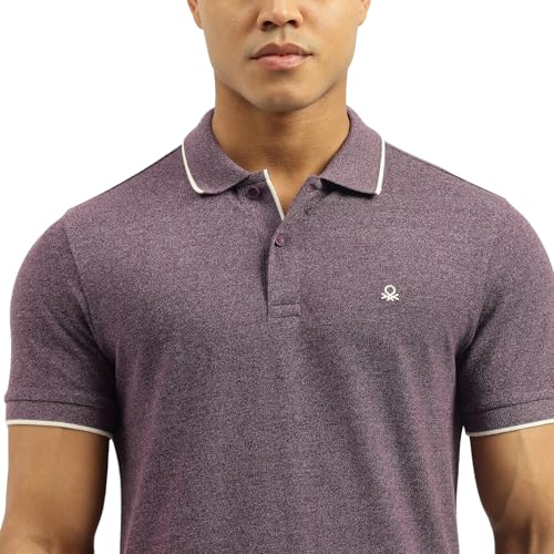 Image of United Colors of Benetton Men's Solid Regular Fit Tshirt