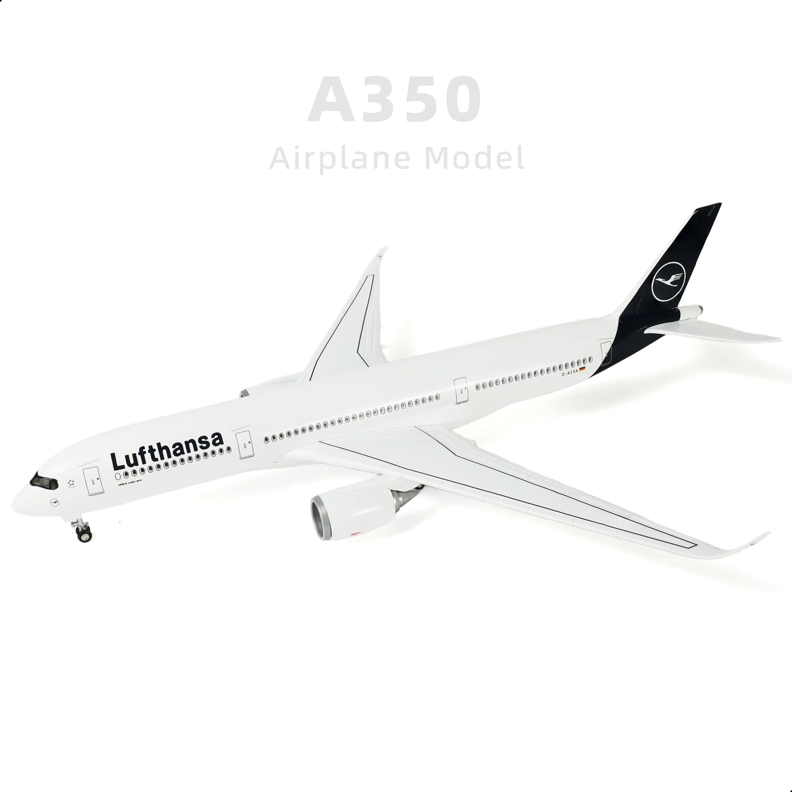 1:144 A350 Model metalowy samolot uchwyt pasuje do Lufthansy 46cm
