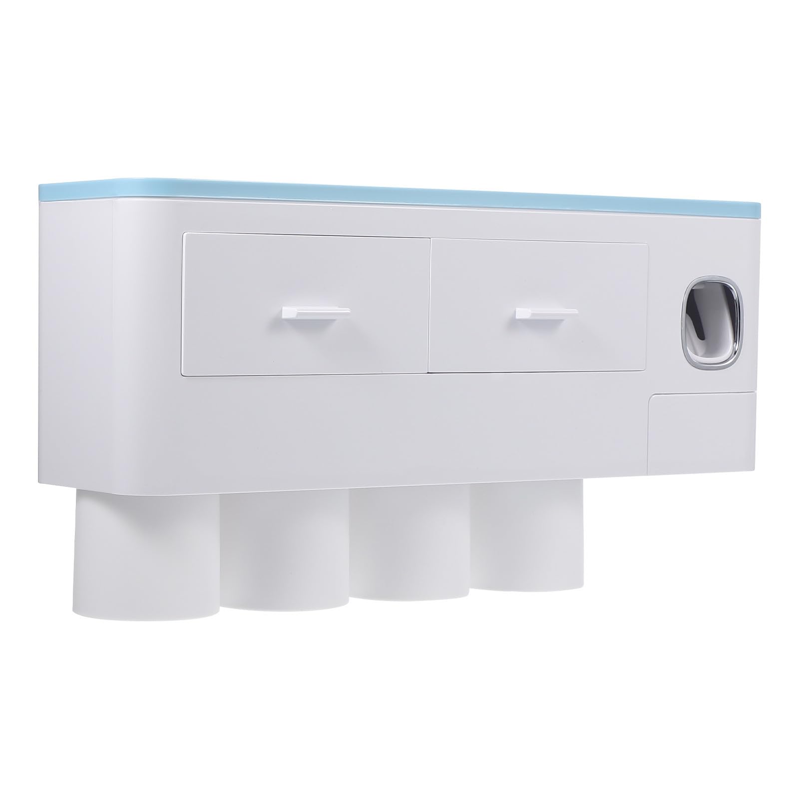 Porta Spazzolini da Muro Organizer Bagno Blu, Spremi Dentifricio