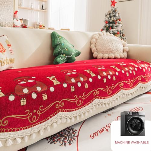 Housse de canapé chenille 3 4 places couvre canapé d'angle modulable - 8