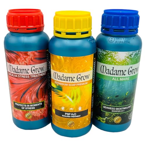 Madame Grow – Nutrición Avanzada, Abono Hidropónico – Mejora Rendimiento y Floración – Kit Afgani 3 x 500ml