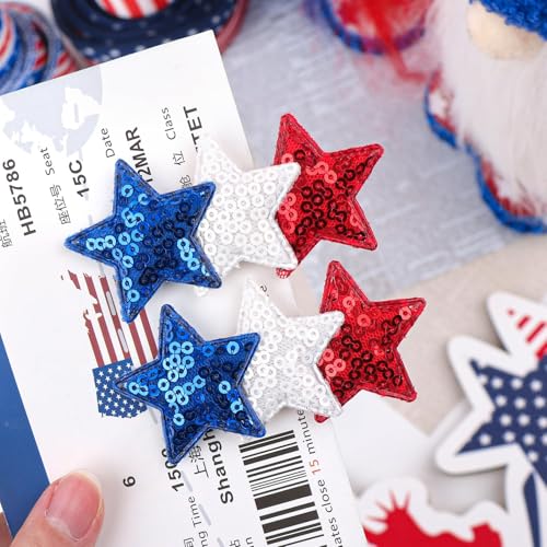 Pinzas para cabello estrellas de 4 de Julio YanJie miniatura 2