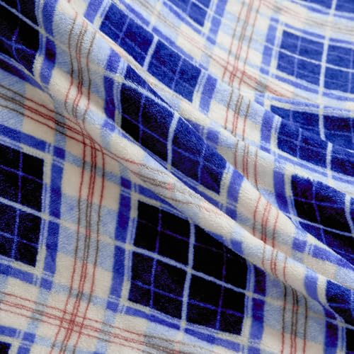COOVA Oversized King Fleece Blanket 120x120 inches, Soft Cozy Warm Giant Extra Large 10'x10' Blanket for Bed, Sofa, Couch,Travel, Camping, California Huge Flannel Big Throw Blanket, Rhombus Dark Blue