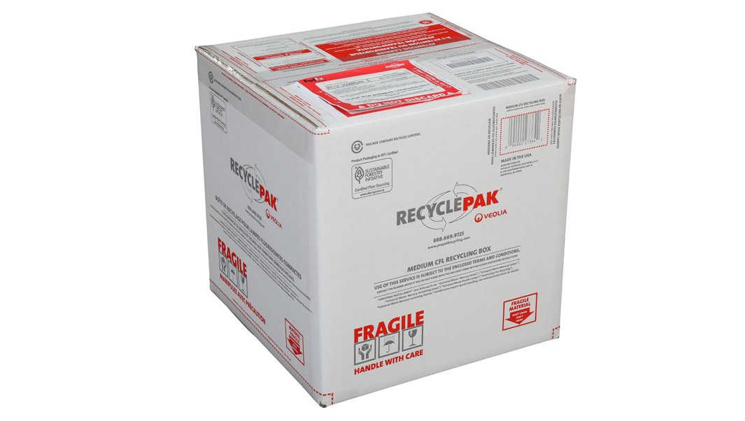 Environmental Services SUPPLY-192 Recycle Pak Prepaid Medium CFL Recycling Box, 15 x 15 x 15"