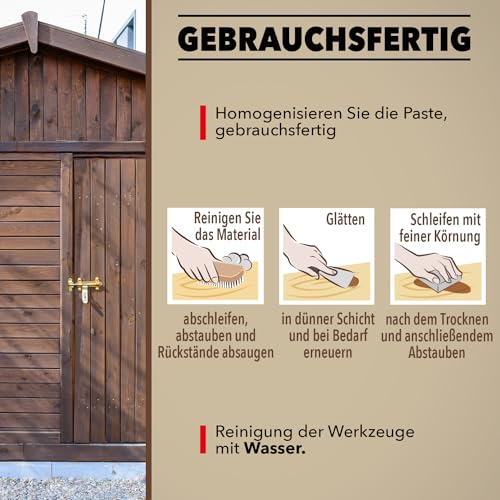 SINTO Holzfüller für große Löcher und Risse hell 500 g – Ansicht 4