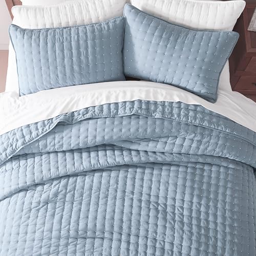 image for WDCOZY King Size Quilt Bedding Sets with 2 Pillow Shams, Lightweight S