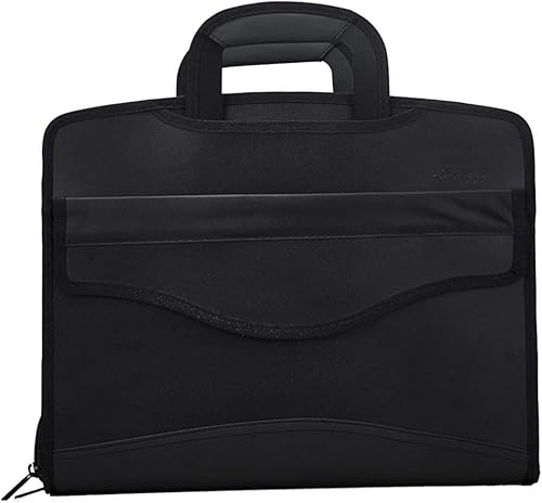 Miniatura 4 de Bolsa de documentos de negocios Messenger Maletín de trabajo de tela impermeable Carpeta de archivos de expansión Tote Portafolio de viaje