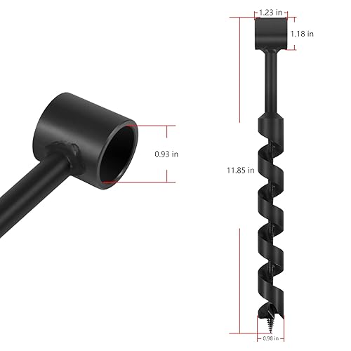Miniatura 6 de Broca de taladro de madera Scotch Eye de 1 x 12 pulgadas, llave manual de taladro manual de 1 pulgada, multiherramienta para colonos, mochila de