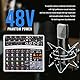 BOMGE Professionelles 6-Kanal 99DSP DJ-Audio-Mixer-Interface, Desktop-Karaoke-Mischpult mit MP3-Eingang, USB, Bluetooth-Eingang, Stereo-Aufnahme und 48-V-Phantomspeisung