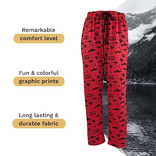 Mens Lounge Comfy PJ Pants, Fun Prints, Lightweight Jersey Fabric, Elastic Waistband, and Convenient Side Pockets3