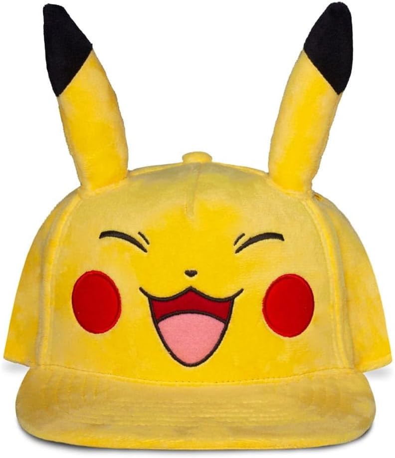 Pokémon Happy Pikachu Unisex Cap Yellow Fan Merch, Films, Gaming, Nintendo, Pikachu, TV Series