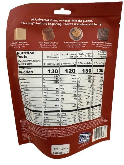Universal Yums “Yums of the World” 3-Pack Variety Set – Holiday, Sour & Chocolate International Candy Assortment | 3 Bags (Total 10 oz) | Imported Global Flavors Gift Set