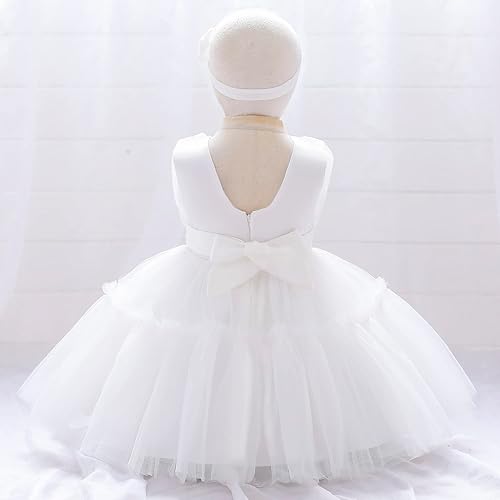 Miniatura 3 de 3M-9T Vestido de flores para niñas de bebé, bordado Paqeant, vestidos de encaje de boda