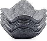 KLNYOO Microwave Bowl Huggers Warmers Food Microfiber Heat Resistant Food Warmer Set Microwave Safe Hot and Cold Bowls Holder Heat Proof Plate Holder Set of 4 Gray Polyester and Polyamide