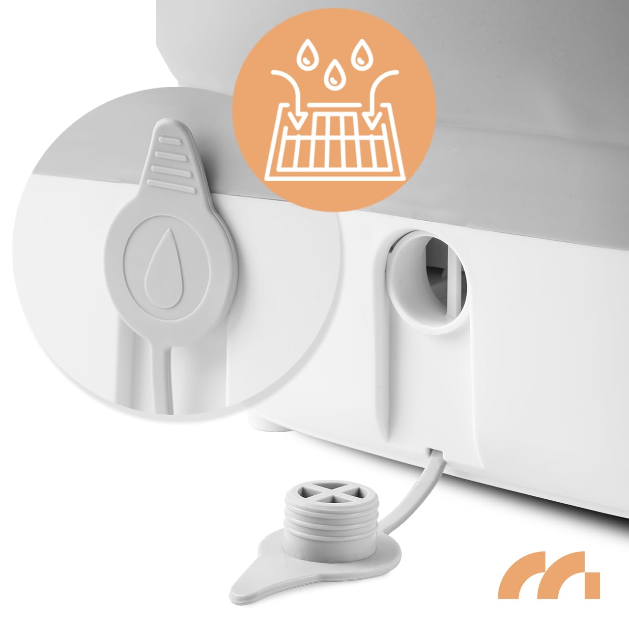 MalTec Pro-Hydro500WS masażer do stóp, składany, biały