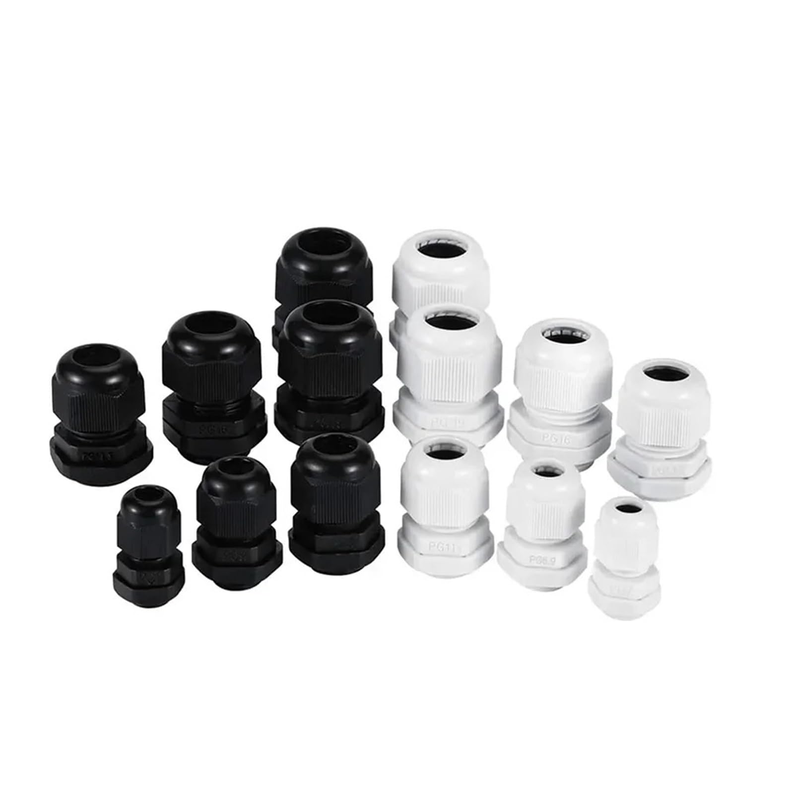 Pressacavi impermeabili in nylon per pressacavi elettrici, filettatura metallica PG11 M25, con guarnizioni (33 pezzi in ottone PG)