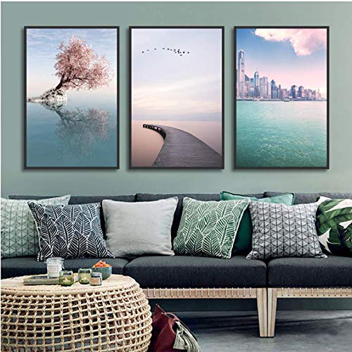 Impression toile mer pour habiller un mur vide au-dessus du lit