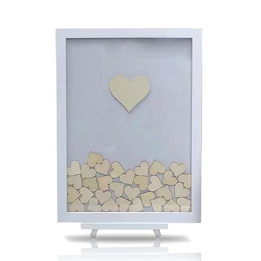 QAZG Guest Book Alternative Rustic Wedding Guest Book Wooden