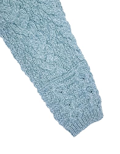 Image of Aran Crafts Irish Women's Double Collar Zip Cardigan (100% Merino Wool)