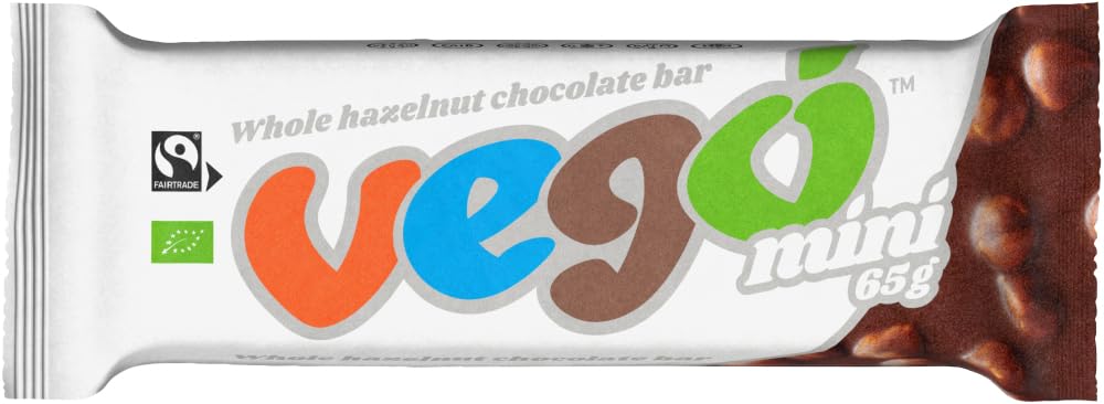 VegoMini - Whole Hazelnut Chocolate Bar x 6 (Pack of 6)Fairtrade InternationalFairtrade InternationalFairtrade InternationalFairtrade International