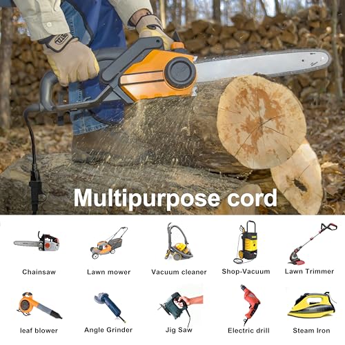 HUANCHAIN Indoor Outdoor Black Extension Cord 20FT Waterproof 16/3 Gauge by huanchain - Used condition - Image 7