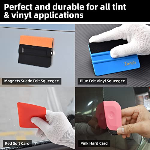 Zanch Window Tint Kit Window Tint Tools Vinyl Wrap Tool Kit Car Wrap Kit With Felt Squeegee Window Tint Squeegee,Squeegee For Vinyl Tools ,Car Wrapping Installation Kit Window Film Tinting Tools #TOP2
