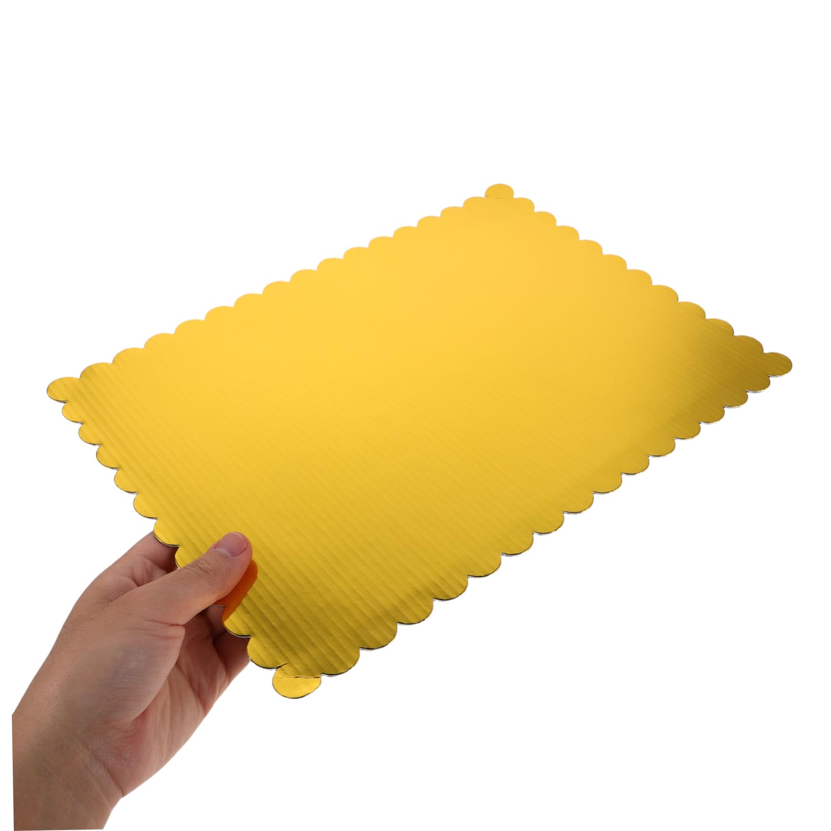 Gatuida 20stücke Rechteckige Tortenplatten Aus Pappe Mit Wellenrand Für Backzubehör Und Partydekoration Fettundurchlässig