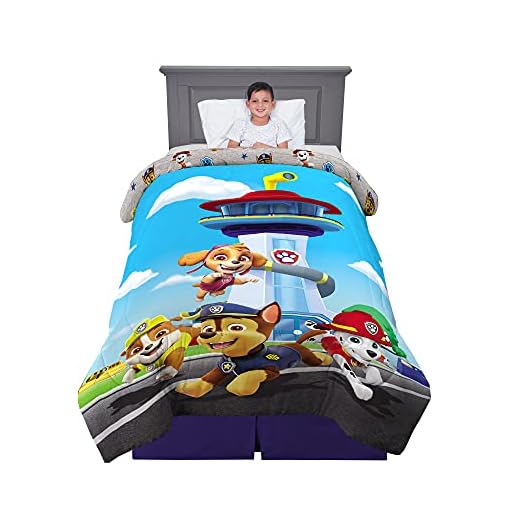 Franco Kids Bedding Super Soft Microfiber Reversible Comforter, Twin/Full, Paw Patrol