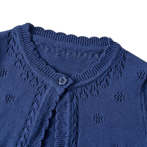 Toddler Girls Knit Cropped Bolero Shrug Little Kids Long Sleeve Open Front Cardigan Sweater, 6Months-7Years3