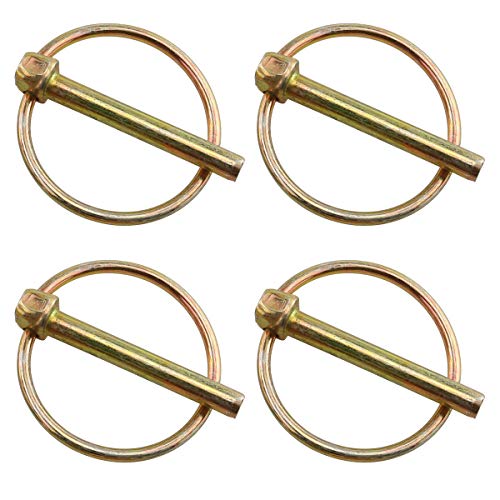 E-Outstanding Linch Pin 4Pcs 45Mm Heavy Duty Lynch Pin Shaft Locking Pin Fastener Assortment Kit For Farm Tractors Trailers Trucks Mowers Trolleys And Carriages M6(1/4Inch) #TOP9