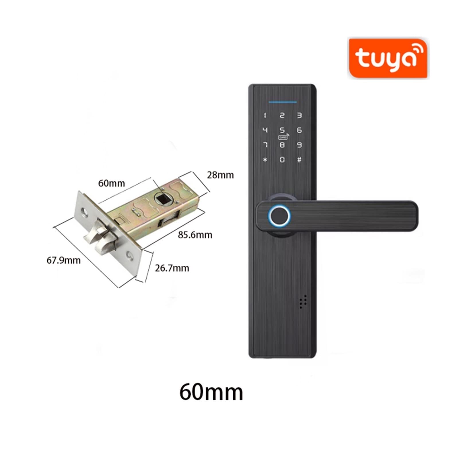bezkluczykowy zamek do drzwi wejściowych Smart Home Door Lock Fingerprint Lock Fechadura Eletronica WiFi Smart Lock Cerradura Inteligente Password IC Card Unlock Inteligentny zamek drzwiowy (kolor :