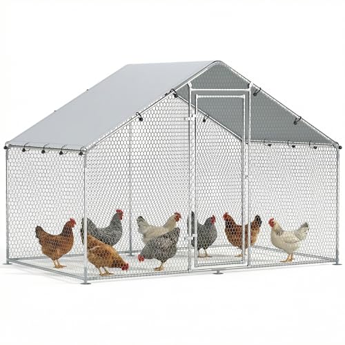 PawHut Hühnerstall 5,1 m² 3 x 1,7 x 1,9 m Freilaufgehege mit...