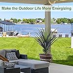 Künstliche Agave Groß 120cm, Klein Künstliche Pflanzen mit Stacheln, Kunstpflanze für Wohnzimmer Haus Büro Balkon Garten Veranda, Terrasse Innen und Außen Deko (1 Stück) – Bild 4