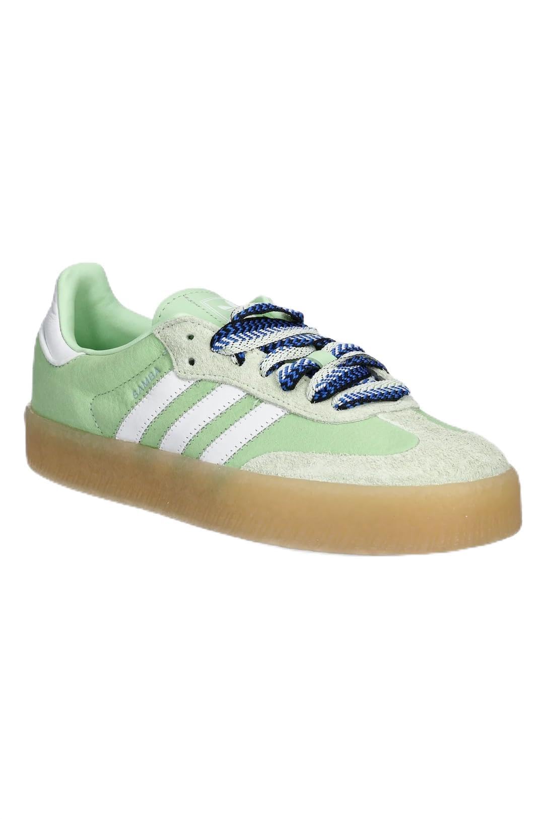 adidas Sambae Women's Shoes, Semi Green Spark/Cloud White/Wonder Blue, Size 8