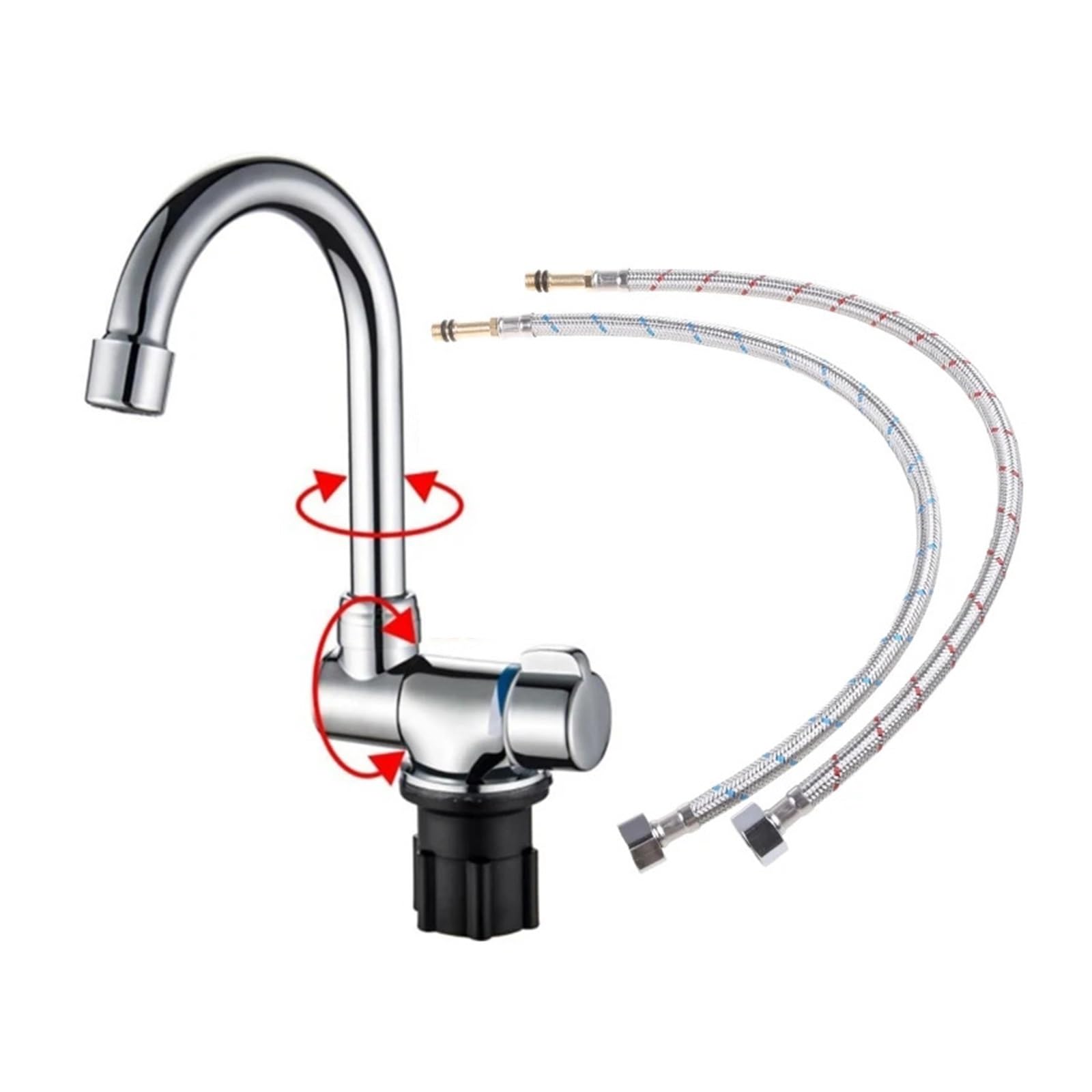 ZQFHSX Yacht RV Hot/Cold Faucet Household Kitchen Collapsible For Modification(1002)