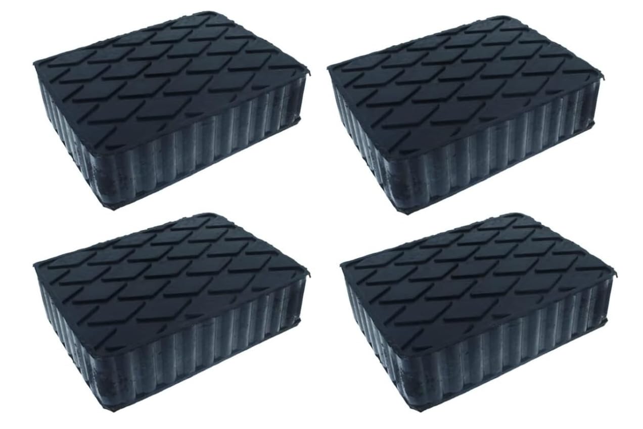 Generico Lot de 4 tampons en caoutchouc rectangulaires 160 x 120 x 40 pour pont élévateur, compatible avec Ravaglioli, Corghi, OMCN, fabriqué en Italie
