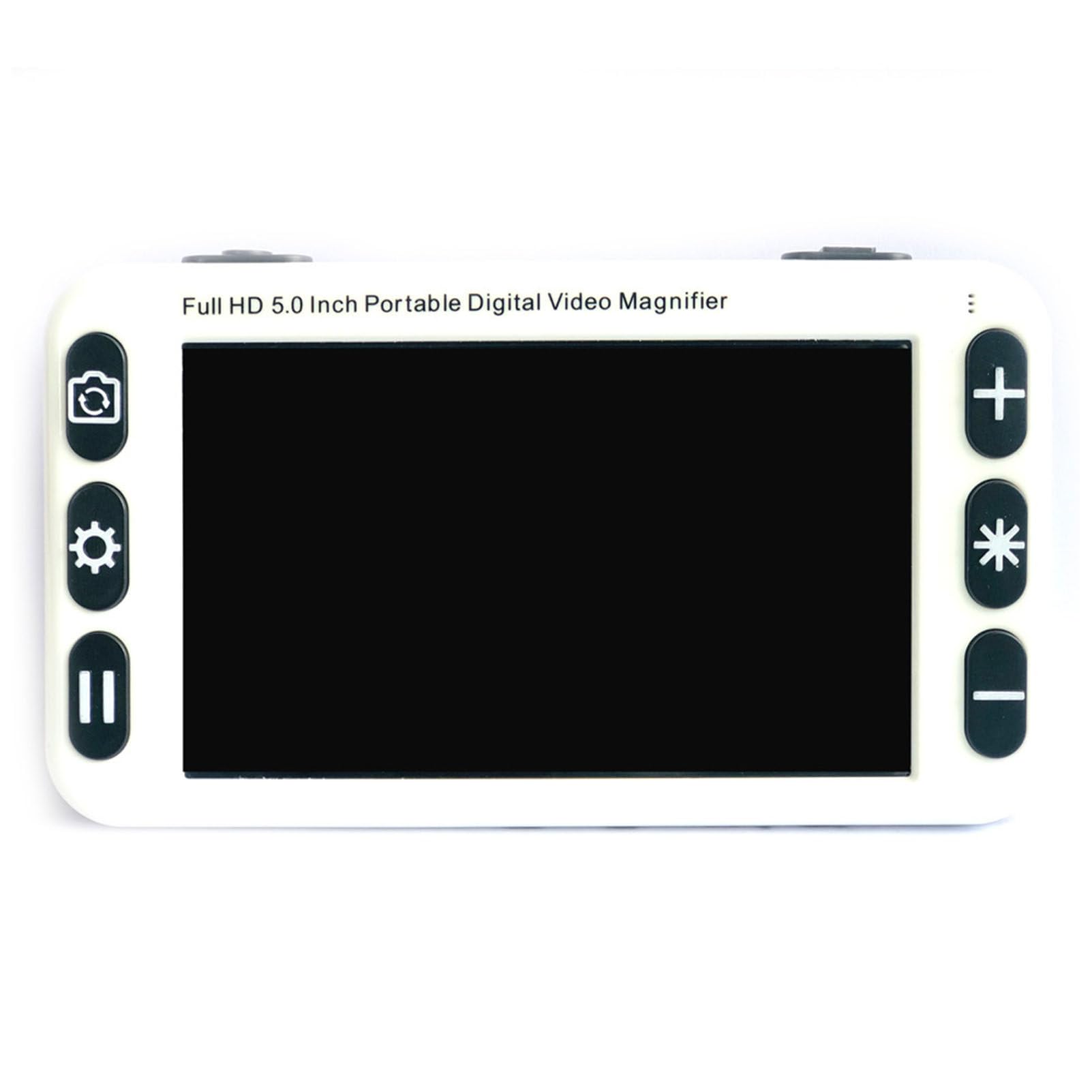 LJYKBFL Electronic Digital Video Magnifier, Portable Reading Aid with Foldable Handle for Visually Impaired, 5.0 Inch Display, 2X-48X Zoom, 26 Color Modes